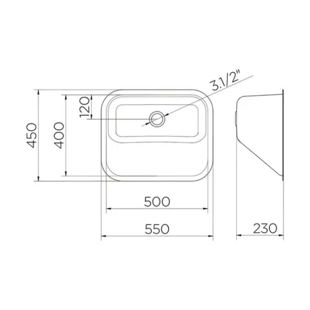 Tanque de Lavar Roupa Monobloco Inox Docol Alto Brilho 50x40x23cm 32L - 90017041159