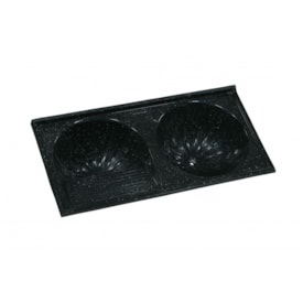 Tanque para Lavanderia A.J.Rorato Duplo Mármore Sintético 138 x 69cm Pedra Escura - 508108