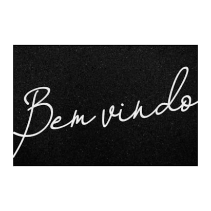 Tapete Kapazi Vinil Preto Bem Vindo Light 60x40cm - 017303VC1