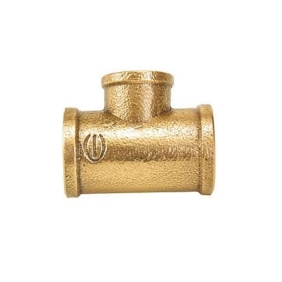 Tê de Bronze Roscável de Redução Central Eluma 713 22x15mm 3/4