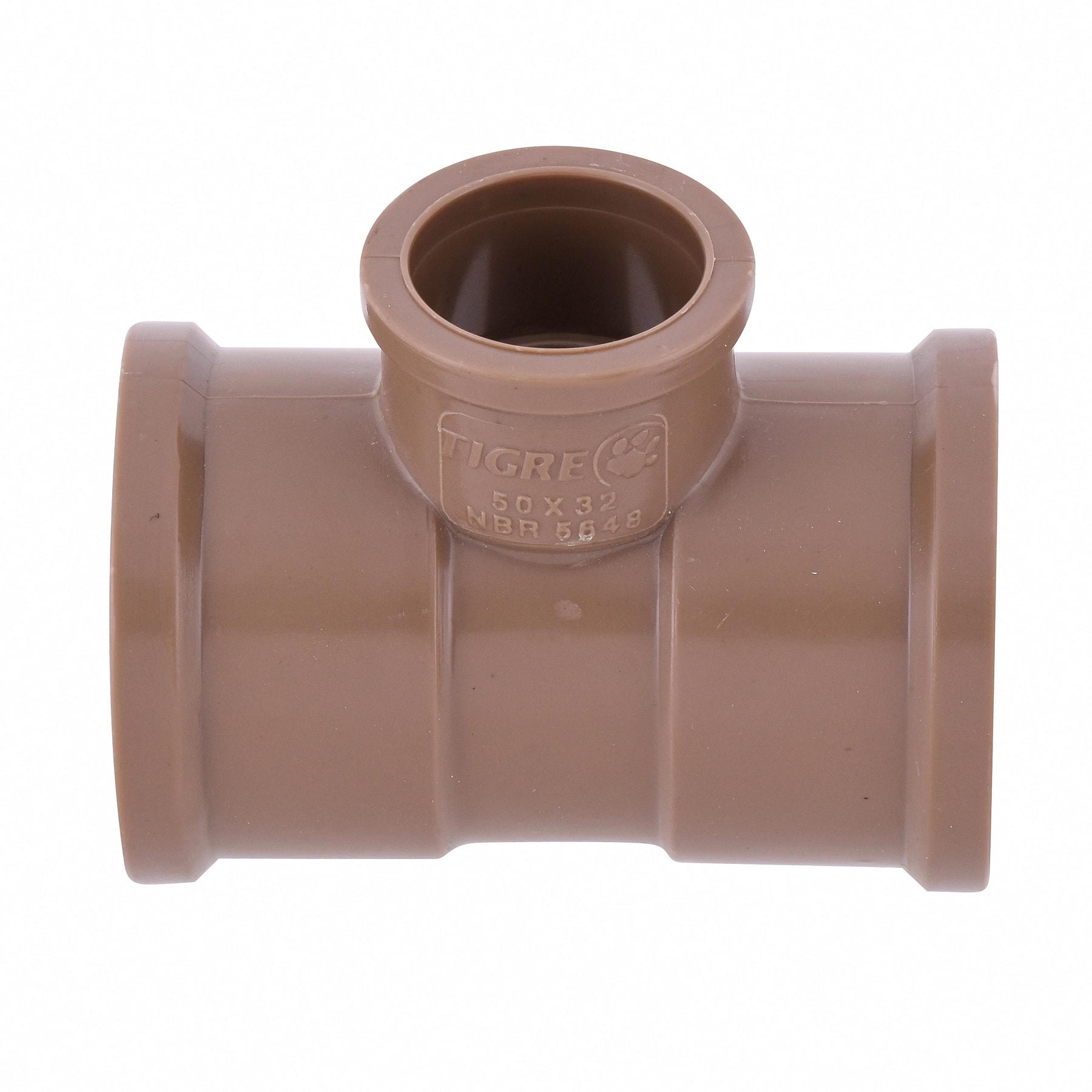 Tê PVC 90º de Redução Soldável Tigre 50x32mm 1.1/2