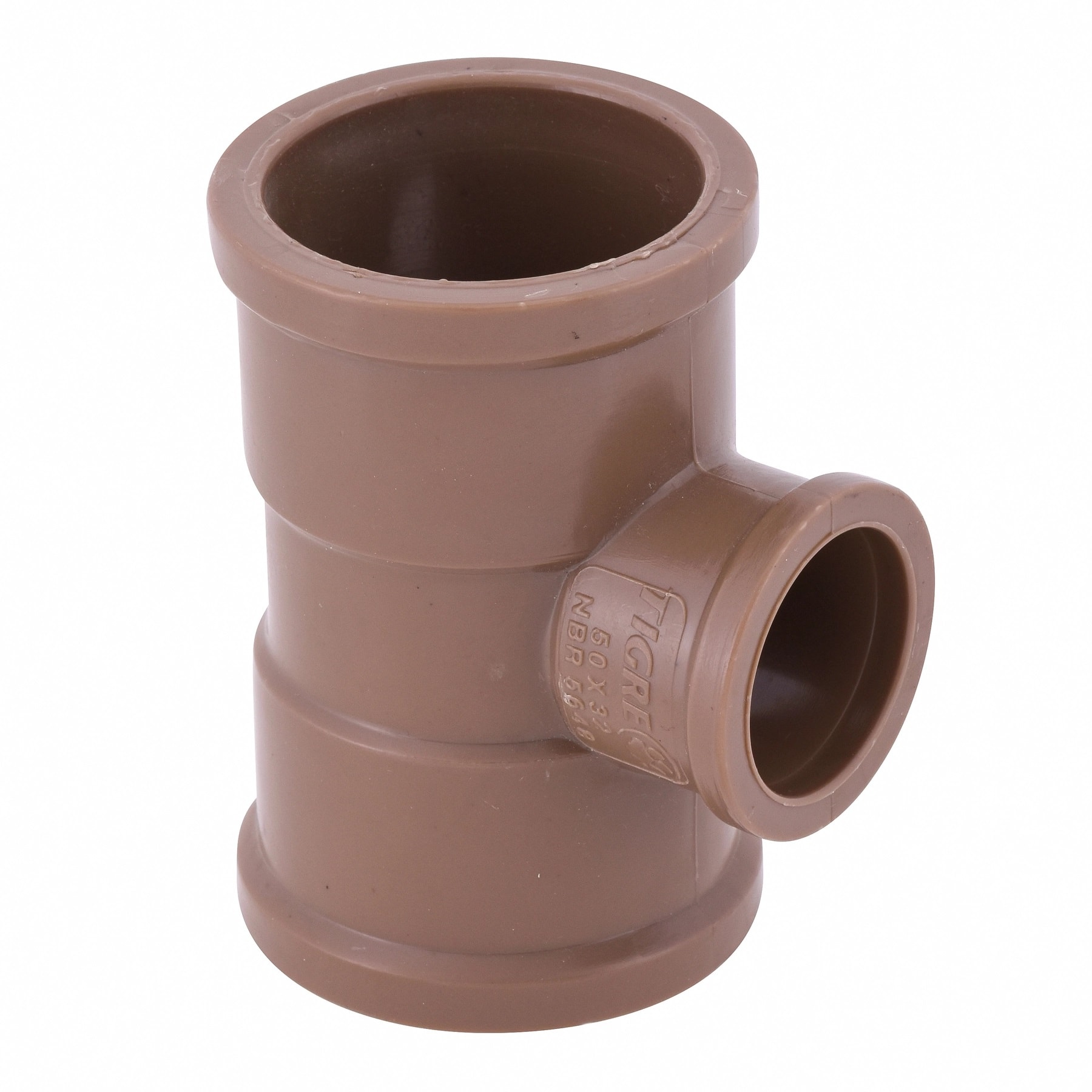 Tê PVC 90º de Redução Soldável Tigre 50x32mm 1.1/2