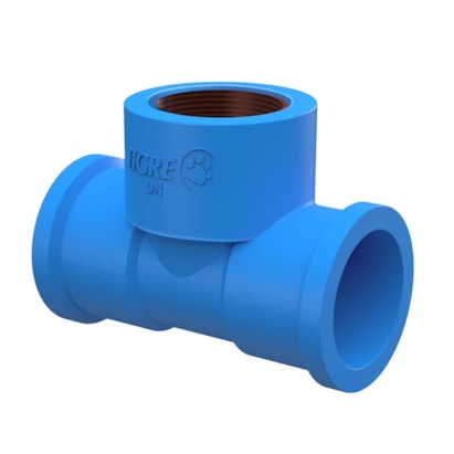 Tê PVC 90º Soldável com Bucha Tigre 25mm 3/4