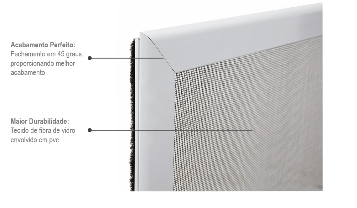 Tela Mosqueteira de Alumínio Sasazaki Aluminium Universal 100x200cm Branco - 79.02.004-4