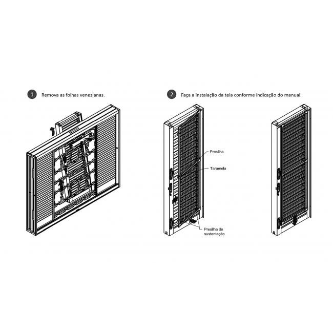 Tela Mosquiteira em Aço 120x150cm Sasazaki Prátika Branca - 68.31.123-3
