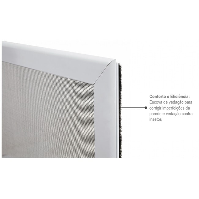 Tela Mosquiteira em Alumínio Sasazaki Aluminium para janela de 100x150cm Branca - 79.02.003-6