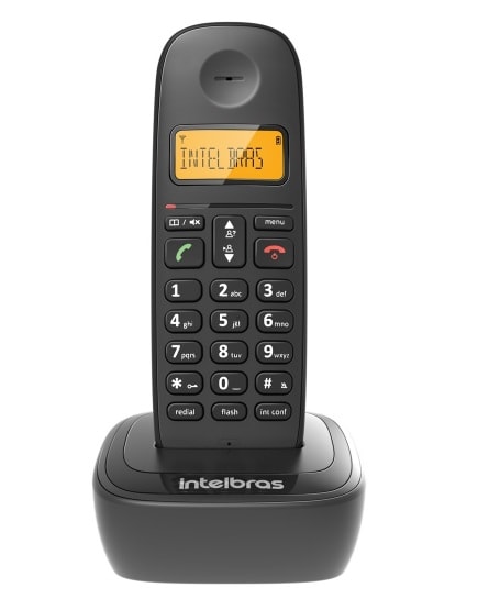 Telefone sem Fio Intelbras TS2510 com Identificador de Chamadas Preto - 17389