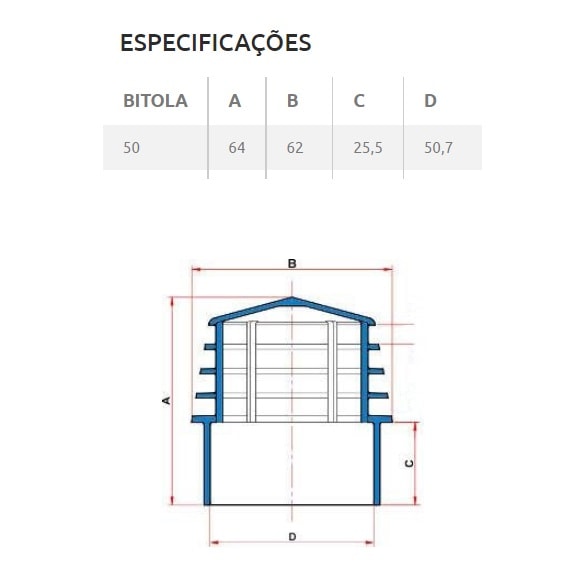 Terminal de Ventilação PVC para Esgoto Tigre 50mm 2