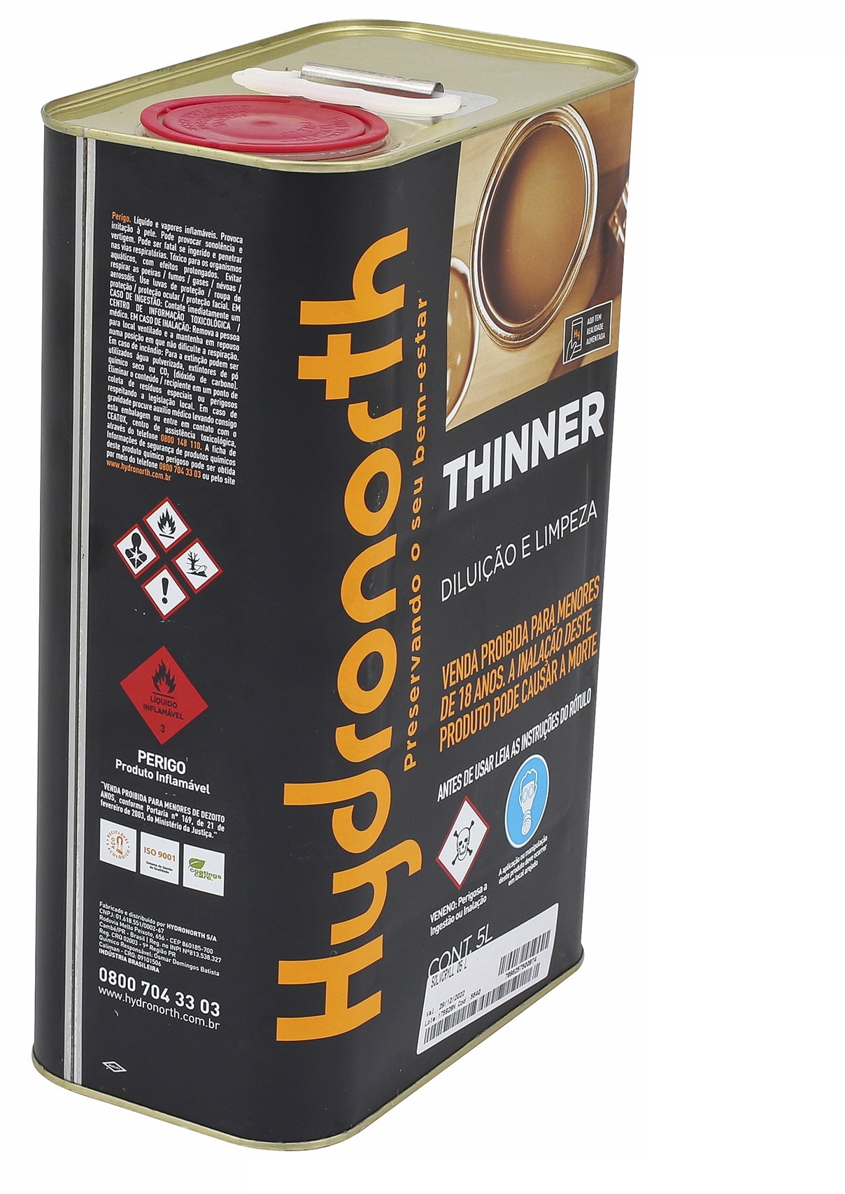 Thinner Solvente SolvCryll Hydronorth 5L - 5640