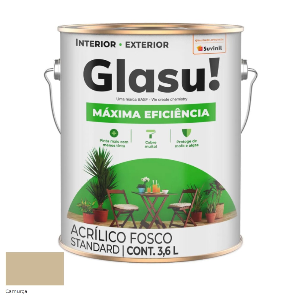 Tinta Acrílica Glasu Máxima Eficiência Camurça 3,6L - 53433154