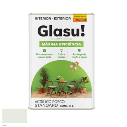 Tinta Acrílica Glasu Máxima Eficiência Gelo 18L - 57758299