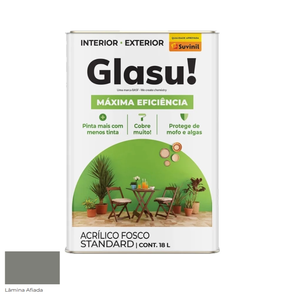 Tinta Acrílica Glasu Máxima Eficiência Lâmina Afiada 18L
