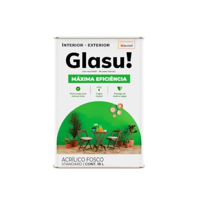 Tinta Acrílica Glasu Máxima Eficiência Lâmina Afiada 18L
