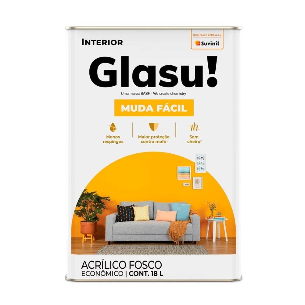 Tinta Acrílica Glasu Muda Fácil Algodão Egípcio 18L -50748108