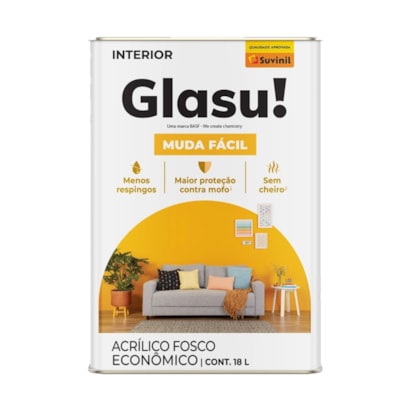 Tinta Acrílica Glasu Muda Fácil Branco 18L - 53426211