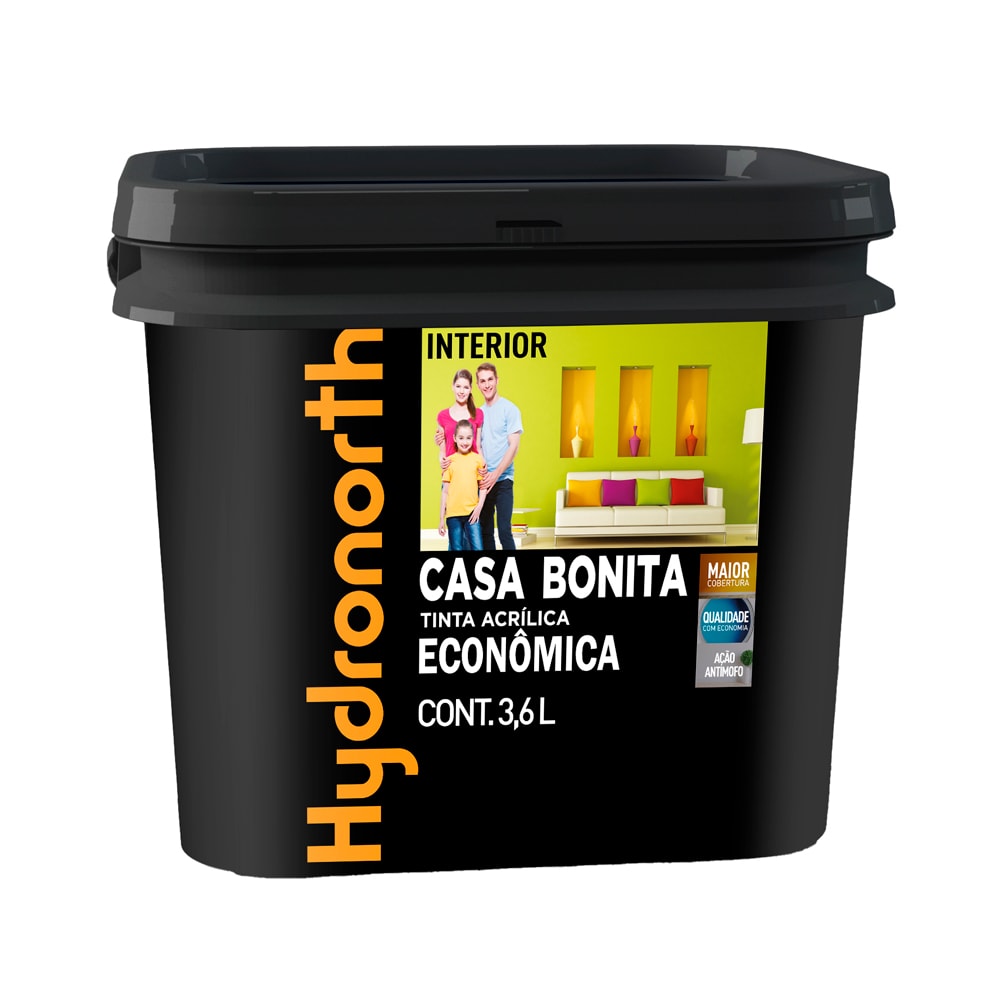 Tinta Acrílica Hydronorth Casa Bonita Branco Gelo 3,6L