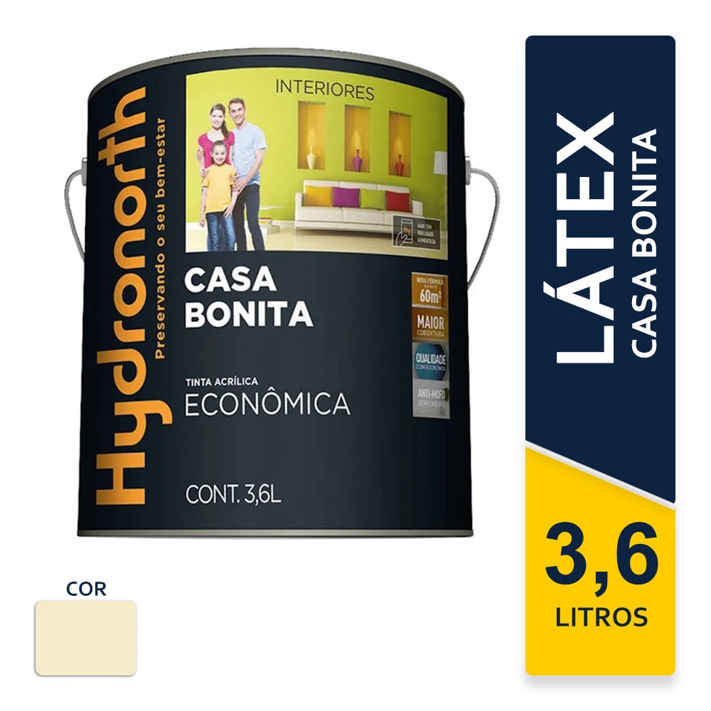 Tinta Acrílica Hydronorth Casa Bonita Palha 3,6L
