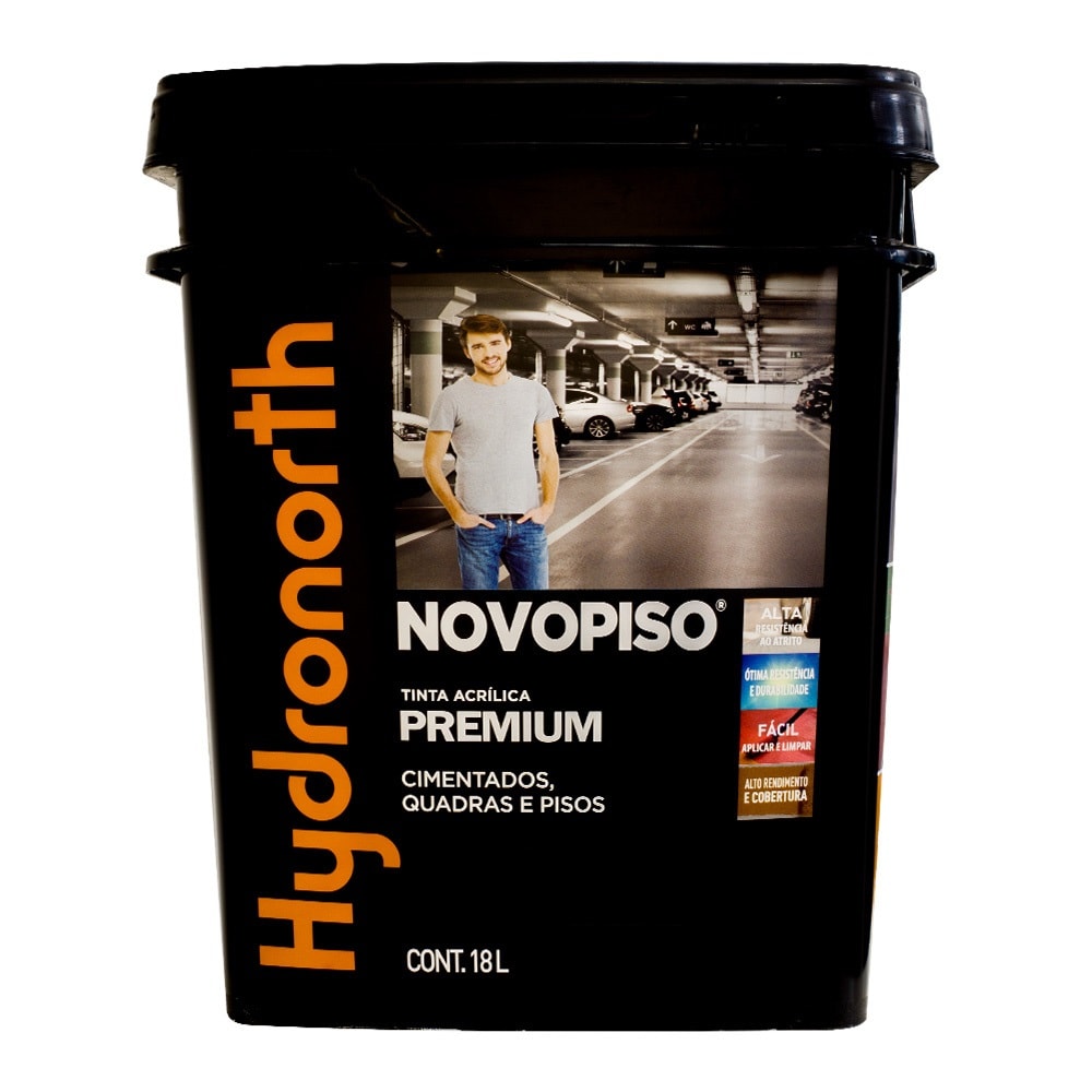 Tinta Acrílica Hydronorth Novopiso Cinza 18L