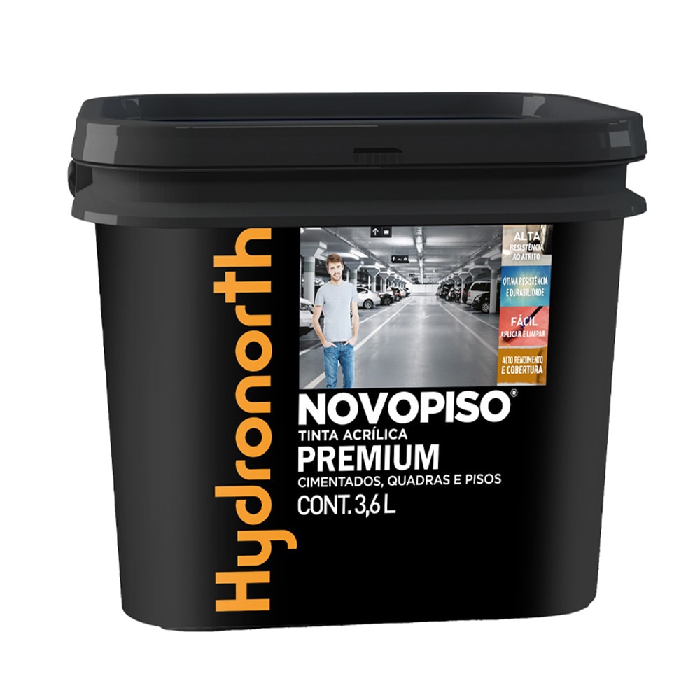 Tinta Acrílica Hydronorth Novopiso Grafite 3,6L