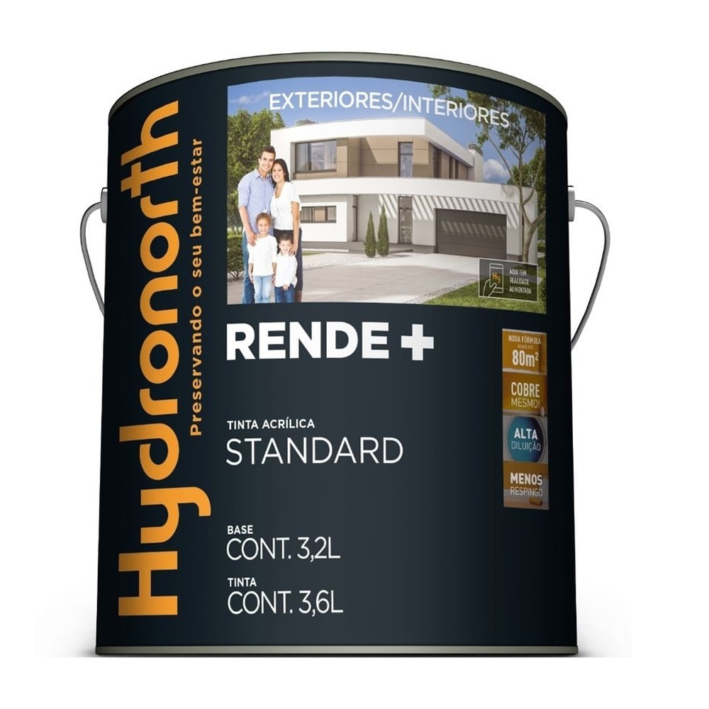 Tinta Acrílica Hydronorth Rende + Cinza Granito Claro 3,6L