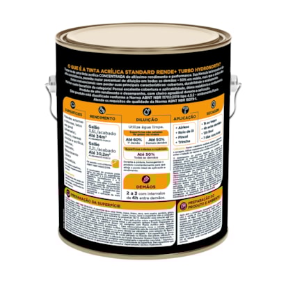 Tinta Acrílica Hydronorth Rende+ Turbo Standart 3,6L Algodão Egipcio - 00092679