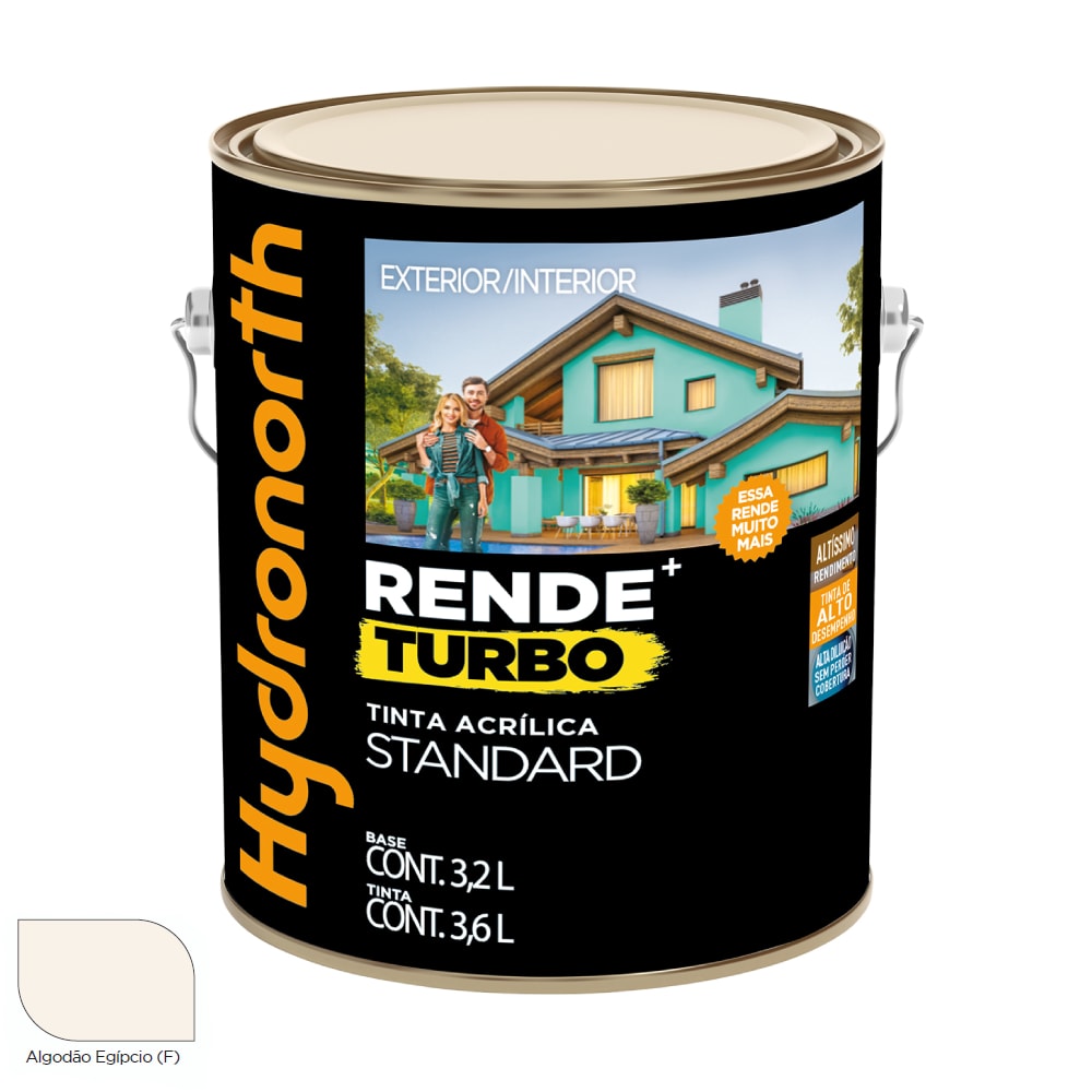 Tinta Acrílica Hydronorth Rende+ Turbo Standart 3,6L Algodão Egipcio - 00092679