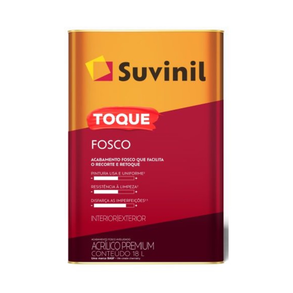 Tinta Acrílica Suvinil 18L Toque Fosco Areia- 50839938