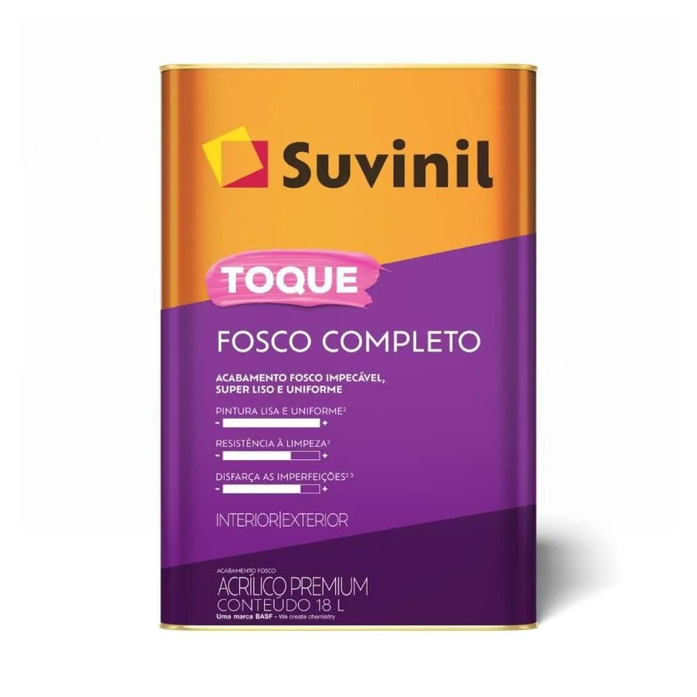 Tinta Acrílica Suvinil 18L Toque Fosco Completo Algodão Egípsio - 50841604