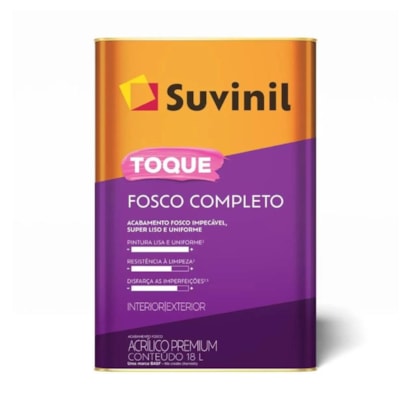 Tinta Acrílica Suvinil 18L Toque Fosco Completo Algodão Egípsio - 50841604