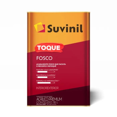 Tinta Acrílica Suvinil 18L Toque Fosco Palha - 50841806