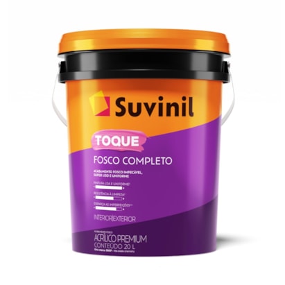 Tinta Acrílica Suvinil 20L Toque Fosco Completo Branco - 50841587