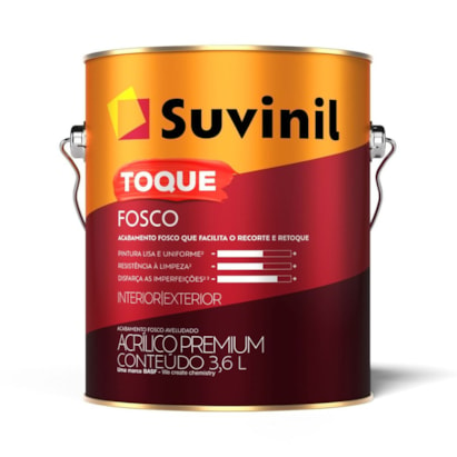 Tinta Acrílica Suvinil 3,6L Toque Fosco Areia - 50839952