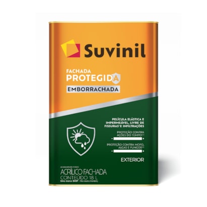 Tinta Acrílica Suvinil Fachada Protegida 18L Emborrachada Branco - 50842046