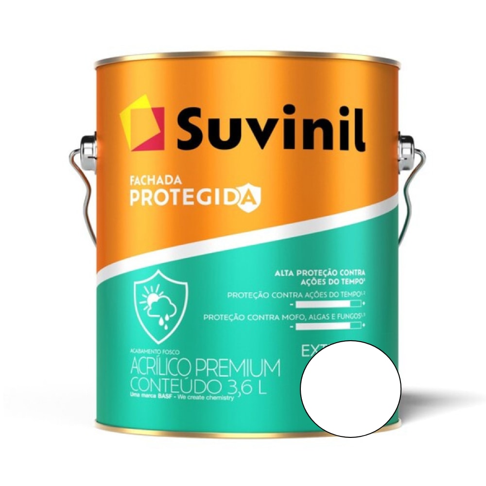 Tinta Acrílica Suvinil Fachada Protegida 3,6L Branco - 50842470