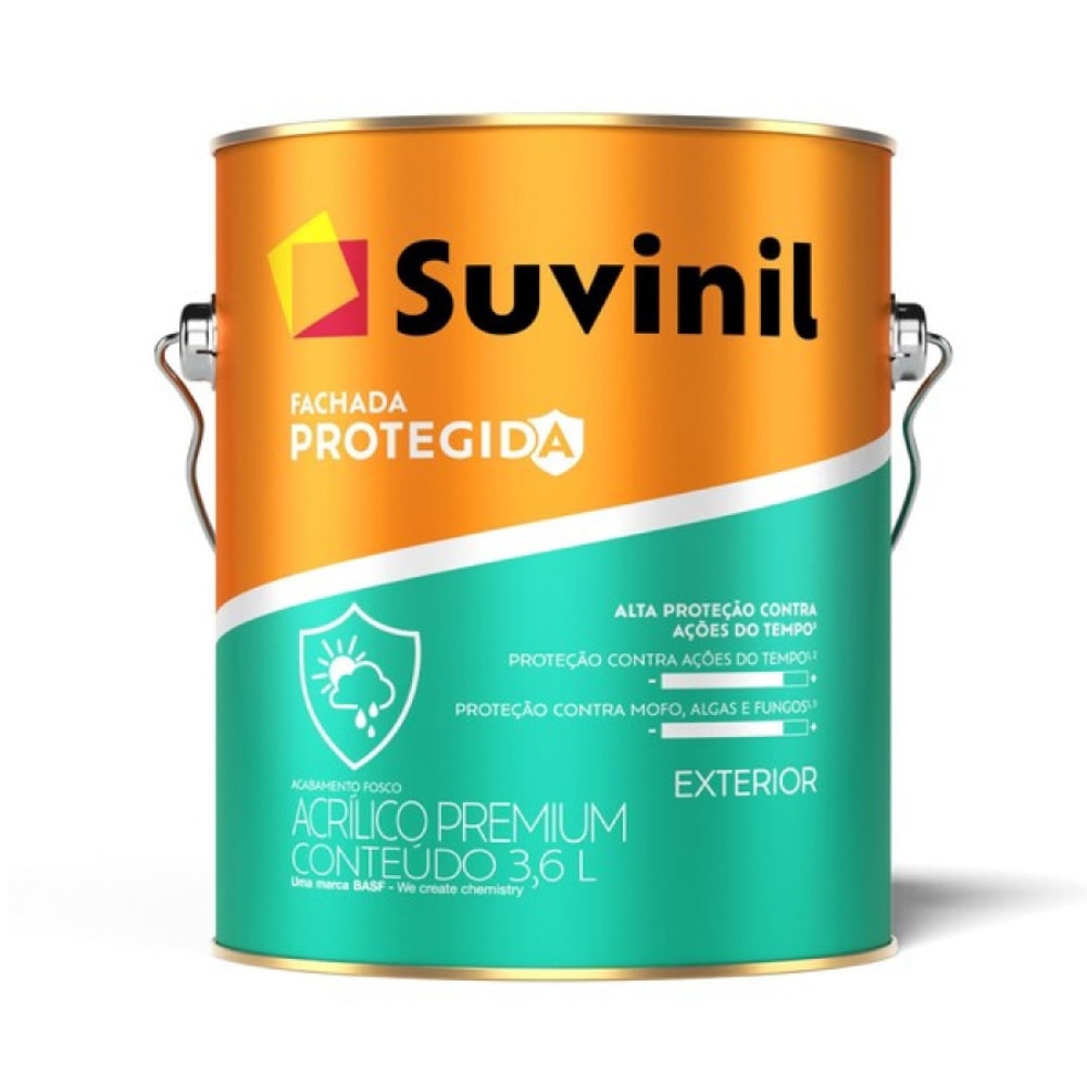 Tinta Acrílica Suvinil Fachada Protegida Branco 3,6L - 50842470