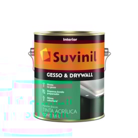 Tinta Acrílica Suvinil Gesso Drywall Branco 3,6L