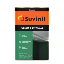 Tinta Acrílica Suvinil Gesso e Drywall Branco 18L - 50862348