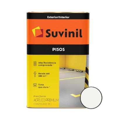 Tinta Acrílica Suvinil  Piso Suvinil 18L Toque Branco - 53418632