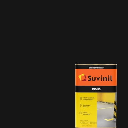 Tinta Acrílica Suvinil Piso Suvinil Toque Preto 18L - 53418791