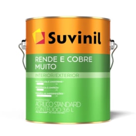 Tinta Acrílica Suvinil Rende & Cobre Mais Branco 3,6L