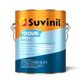 Tinta Acrílica Suvinil Toque Brilho Branco 3,6L - 50839876