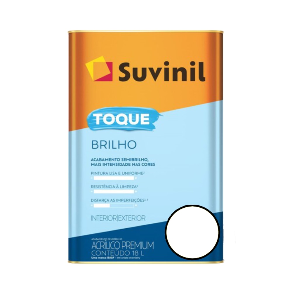 Tinta Acrílica Suvinil Toque De Brilho 18L Branco - 50839849