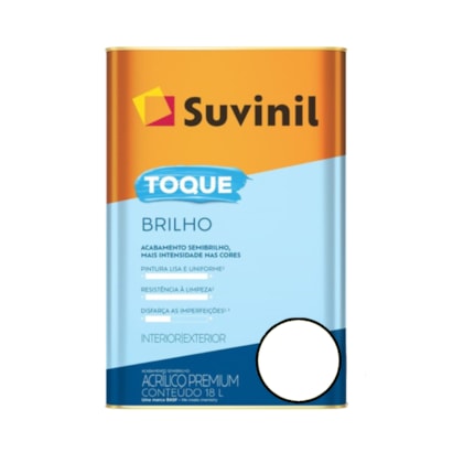 Tinta Acrílica Suvinil Toque de Brilho Branco 18L - 50839849