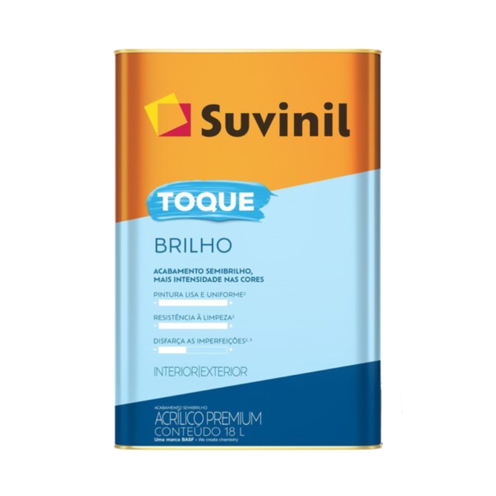 Tinta Acrílica Suvinil Toque de Brilho Branco 18L - 50839849