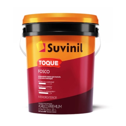 Tinta Acrílica Suvinil Toque Fosco Branco 20L - 50841837