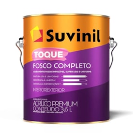 Tinta Acrílica Suvinil Toque Fosco Completo Algodão Egípcio 3,6L - 50841623