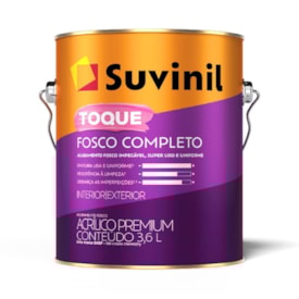 Tinta Acrílica Suvinil Toque Fosco Completo Branco Neve 3,6L - 50841585
