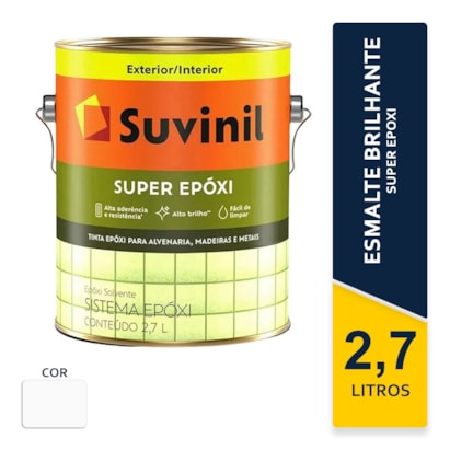 Tinta Esmalte Epóxi Suvinil Super Branco Brilhante 2,7L