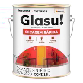 Tinta Esmalte Glasu Secagem Rápida Gelo Brilhante 3,6L