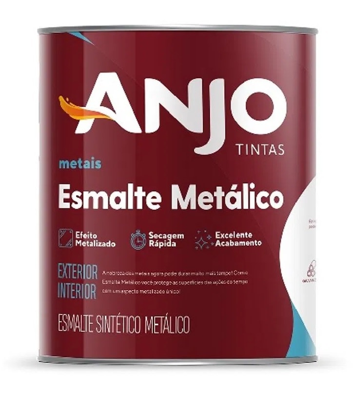 Tinta Esmalte Metálico Anjo Aço Corten 0,9L